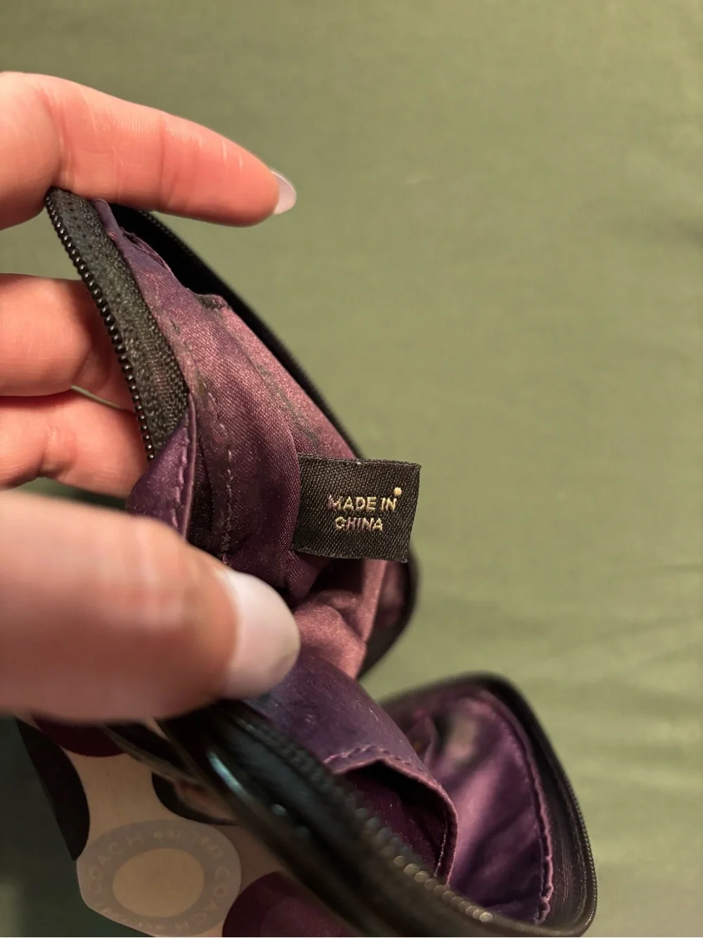 Coach snaphead circle Purple, Black & Cream Cosmetic Pouch
